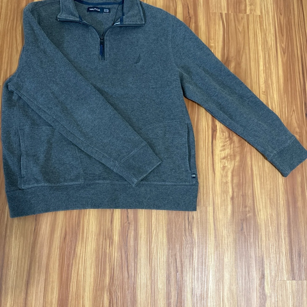 Nautica‎ Men's Charcoal Zip-Up Sweater